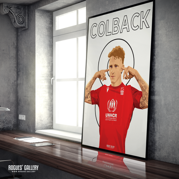 Jack Colback Nottingham Forest midfielder A1 print