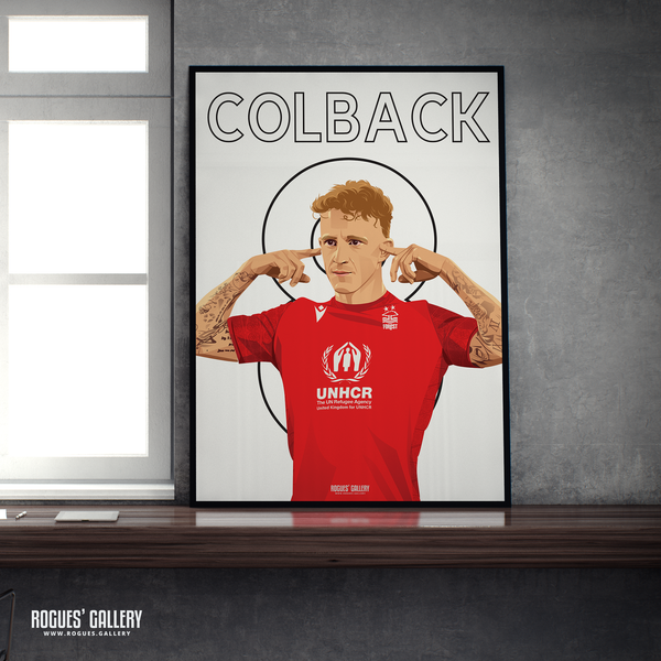 Jack Colback Nottingham Forest midfielder A2 print
