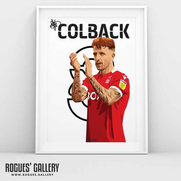 Jack Colback Nottingham Forest midfielder name number 8 A3 print 