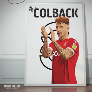 Jack Colback Nottingham Forest memorabilia midfielder signed poster
