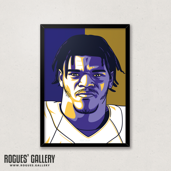 American football NFL Lamar Jackson Baltimore Ravens quarterback A3 Print edits art
