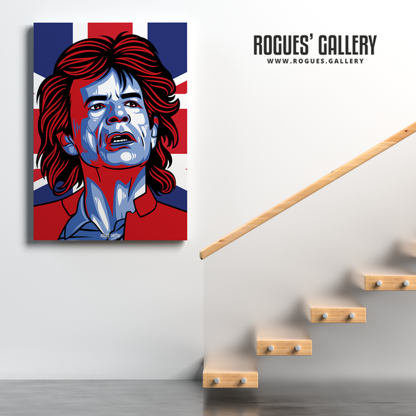 Mick Jagger Rolling Stones vocalist A1 print art modern singer icon cricket