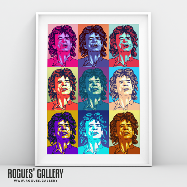 Mick Jagger Rolling Stones songs rock roll vocalist A3 print pop art