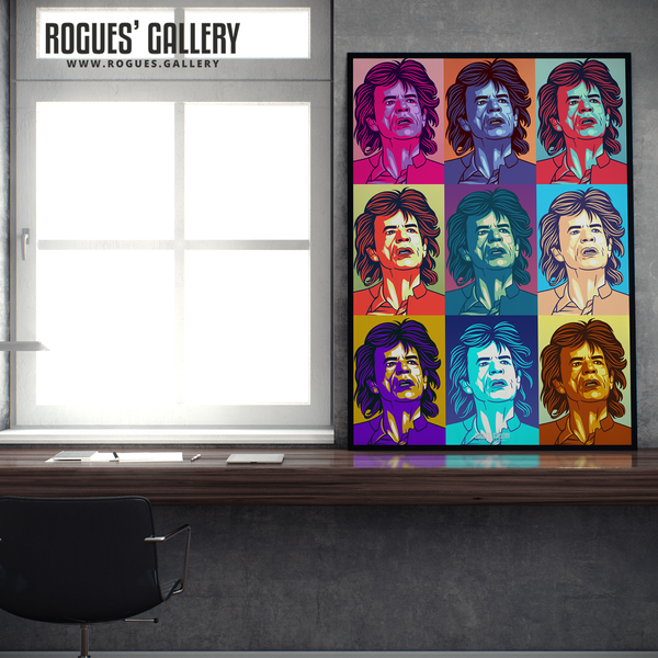 Mick Jagger Rolling Stones vocalist A1 print pop art