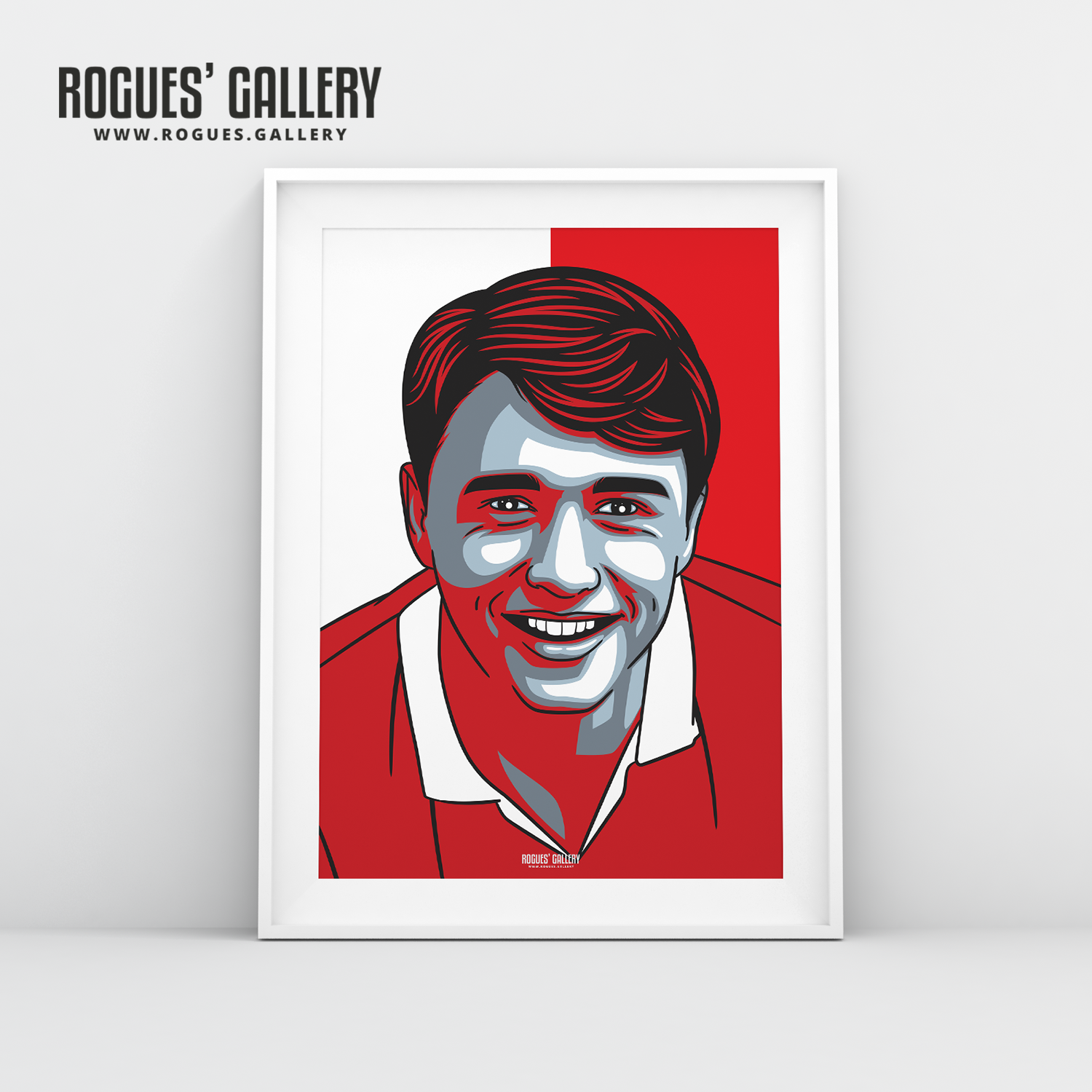 Nigel Jemson Nottingham Forest centre forward A3 print edit design