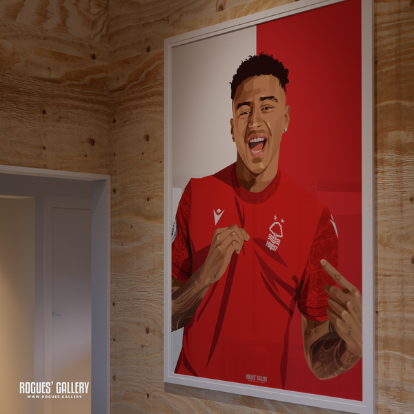 Jesse Lingard Nottingham Forest memorabilia signed poster