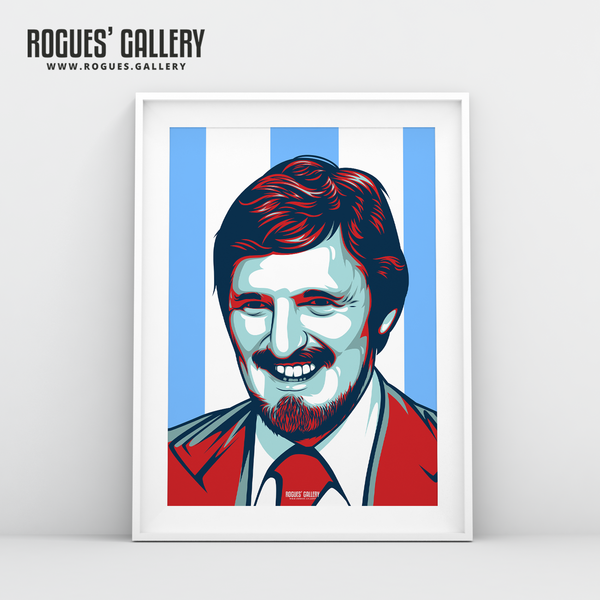 Jimmy Hill Coventry City CCFC Sky Blues manager chairman legend statue edits A3 print