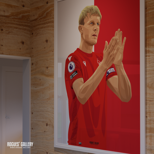 Joe Worrall Nottingham Forest signed memorabilia club captain poster red white City Ground NFFC