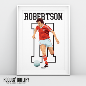 Robert Robertson Nottingham Forest Robbo European Cup winger goal A3 print