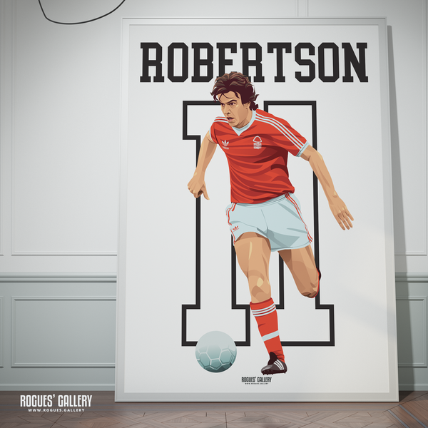 Robert Robertson Nottingham Forest Robbo European Cup winger goal A0 print