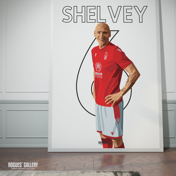 Jonjo Shelvey signed Nottingham Forest memorabilia midfielder poster