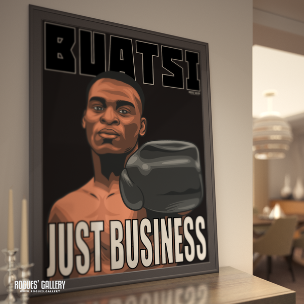 Joshua Buatsi boxer light heavyweight Just business poster signed memorabilia