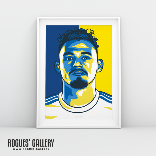 Kalvin Phillips Leeds United LUFC A3 art print Edits Elland Road England midfielder