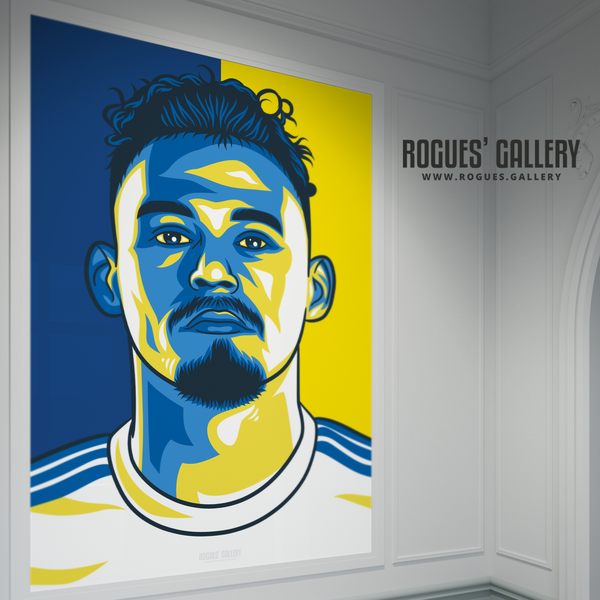 Kalvin Phillips Leeds United LUFC A0 poster art print Edits Elland Road England midfielder