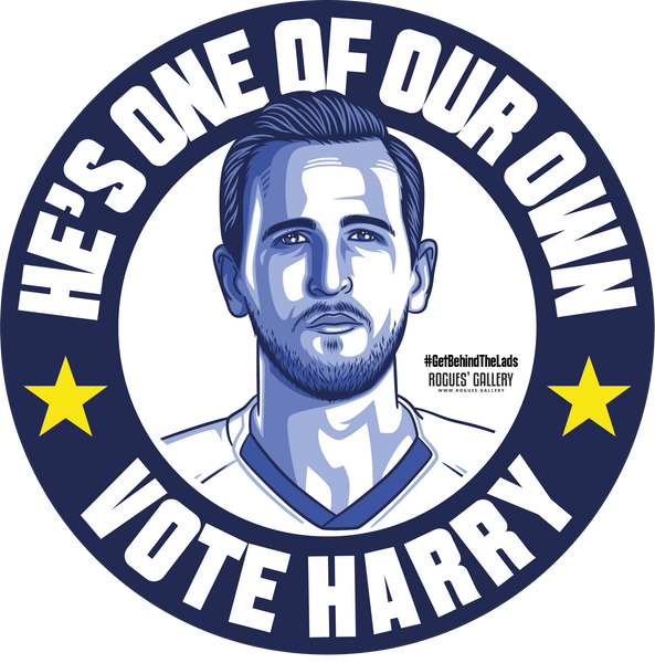 Harry Kane Vote Sticker Tottenham Hotspur Spurs England striker captain #GetBehindTheLads