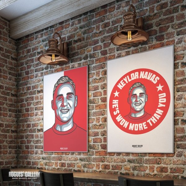 Keylor Nevas art designs on wall pictures Nottingham Forest goal keeper 