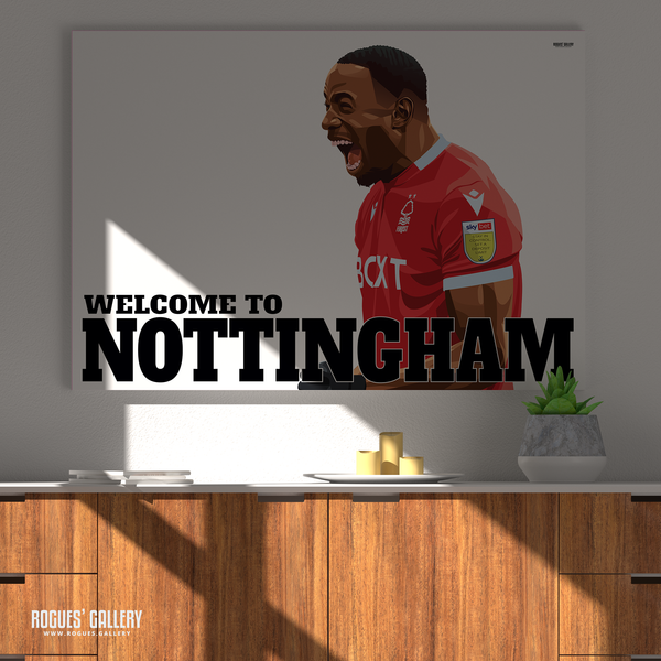 Keinan Davis Welcome To Nottingham Forest A0 print poster