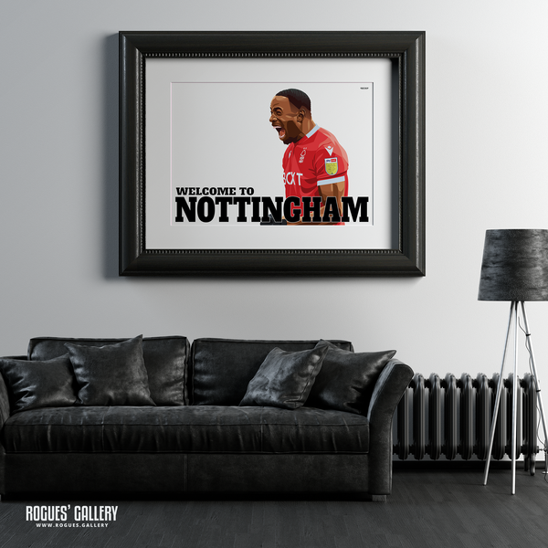 Keinan Davis Welcome To Nottingham Forest A2 printKeinan Davis Welcome To Nottingham Forest memorabilia City Ground poster