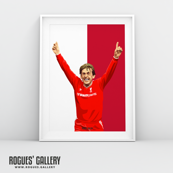 Kenny Dalglish Liverpool striker boss Anfield A3 print iconic design