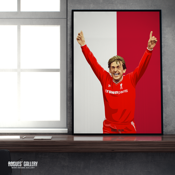 Kenny Dalglish Liverpool striker boss Anfield A2 print iconic design