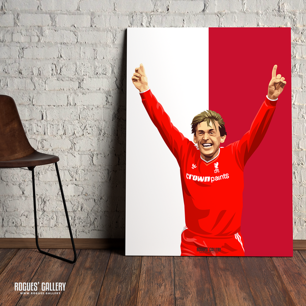 Kenny Dalglish Liverpool striker boss Anfield poster great iconic design