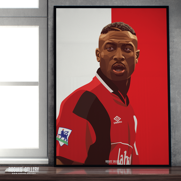 Kevin Campbell Nottingham Forest striker NFFC A2 print The City Ground
