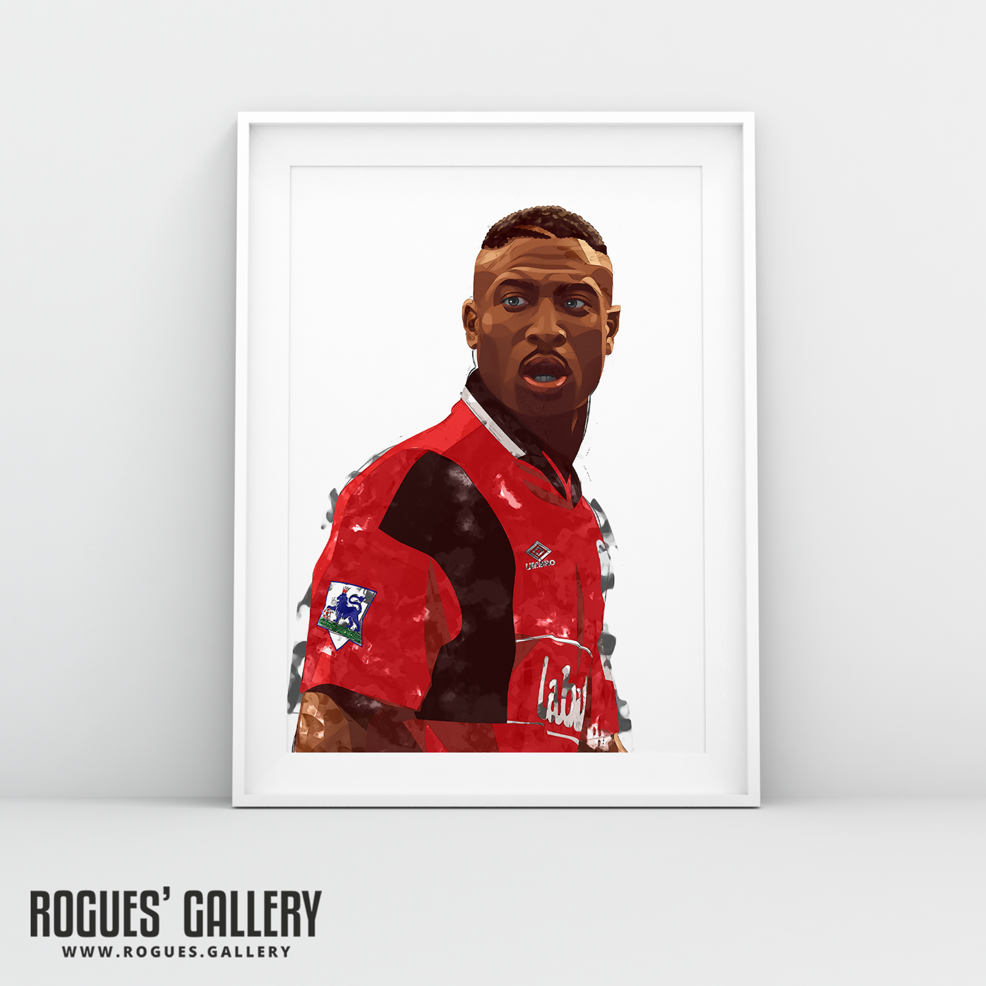 Kevin Campbell Nottingham Forest striker NFFC A3 print The City Ground