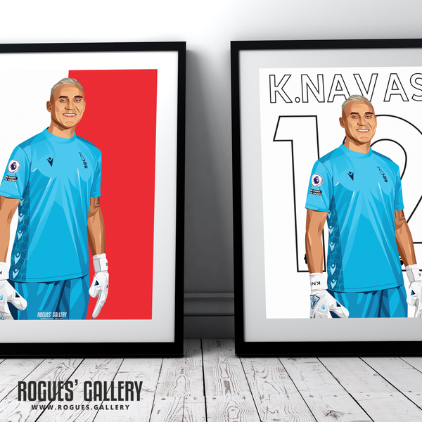 Keylor Nevas Nottingham Forest memorabilia goalkeeper signed posters City Ground