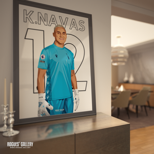 Keylor Nevas Nottingham Forest memorabilia goalkeeper signed poster