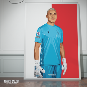 Keylor Nevas Nottingham Forest goalkeeper poster