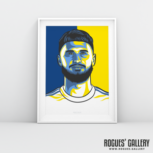 Mateusz Klich Jack Harrison Leeds United LUFC A3 art print Edits Elland Road German midfielder