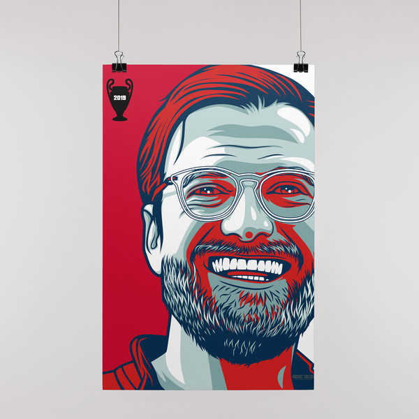 Jurgen Klopp Liverpool manager 2019 Final Poster