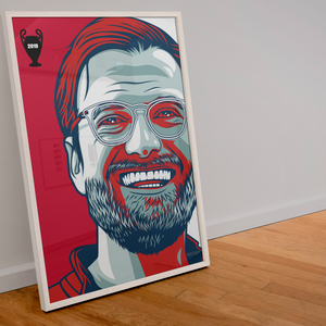 Jurgen Klopp Liverpool manager A3 print custom art design