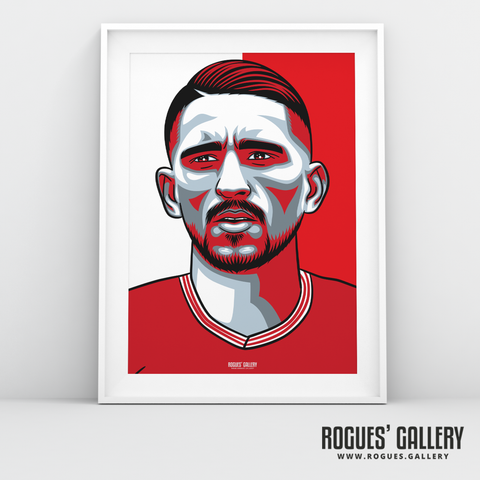 Anthony Knockaert midfielder Nottingham Forest FC The City Ground NFFC A3 print