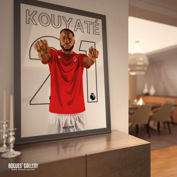 Cheikou Kouyate Nottingham Forest 21 poster