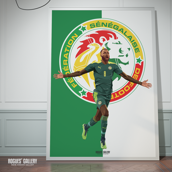 Cheikou Kouyate Senegal signed poster World Cup 2022 memorabilia Nottingham Forest