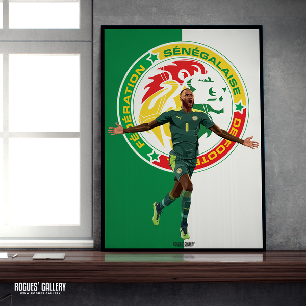 Cheikou Kouyate Senegal World Cup 2022 A2 print Nottingham Forest