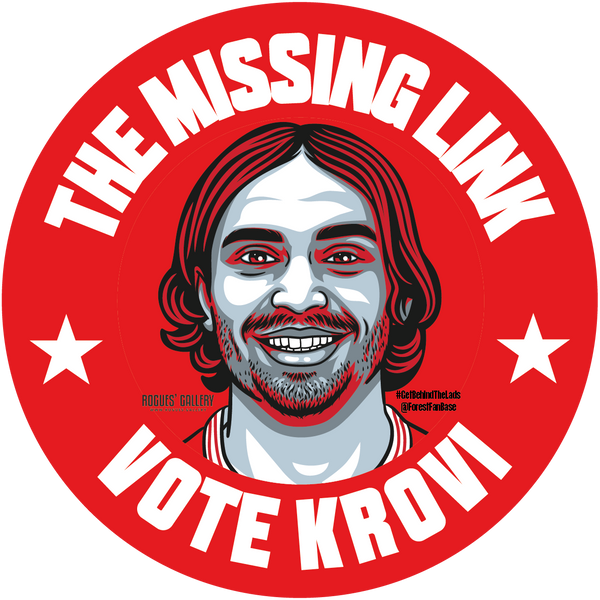 Filip Krovinovic Midfielder Nottingham Forest stickers Vote #GetBehindTheLads