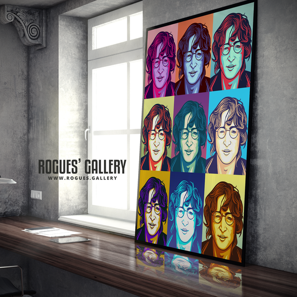 John Lennon Solo Imagine glasses modern pop art retro design A0 huge print poster