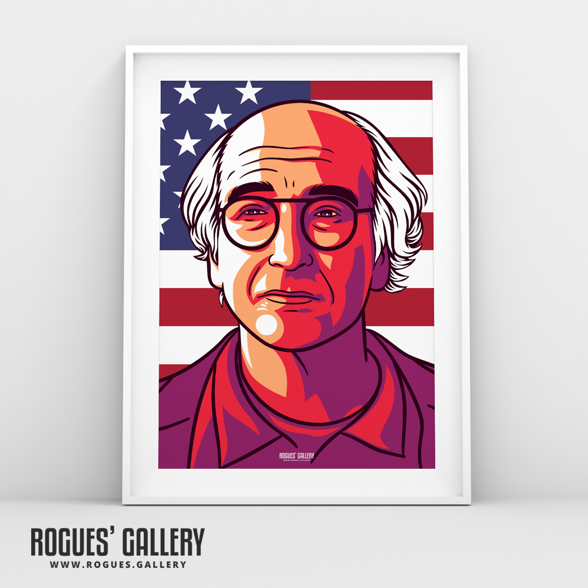 Larry David Curb Your Enthusiasm Stare A3 Art print