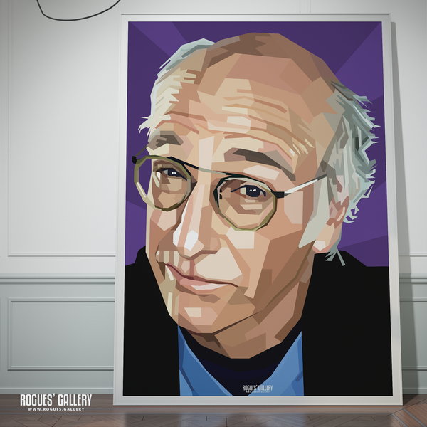 Larry David stare memorabilia poster signed Curb Your Enthusiasm Seinfeld 