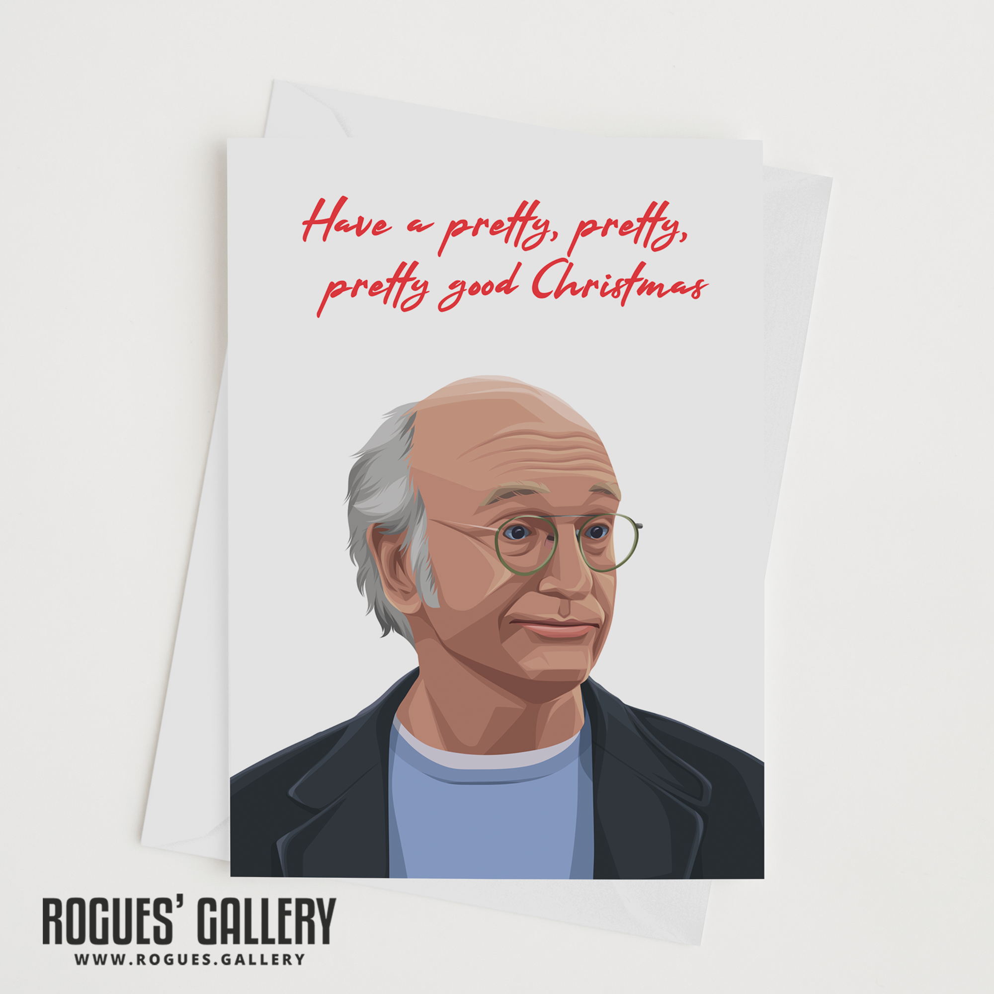 Larry David Curb Your Enthusiasm Xmas card