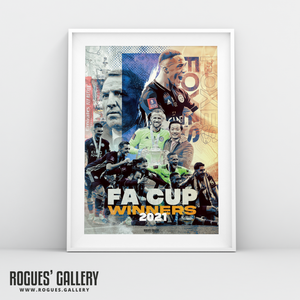 Leicester City FA Cup poster concept edit 2021 Wembley victory winners Chelsea Rodgers Foxes LCFC A3 print
