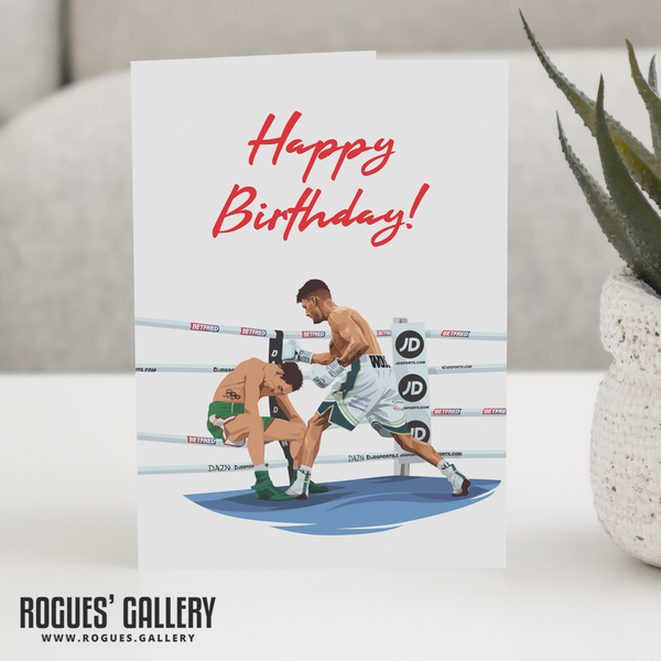 Leigh Wood boxing KO Birthday card Nottingham