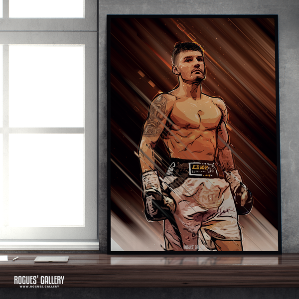 Leigh Wood Nottingham Boxing Featherweight Champion A1 art print signed