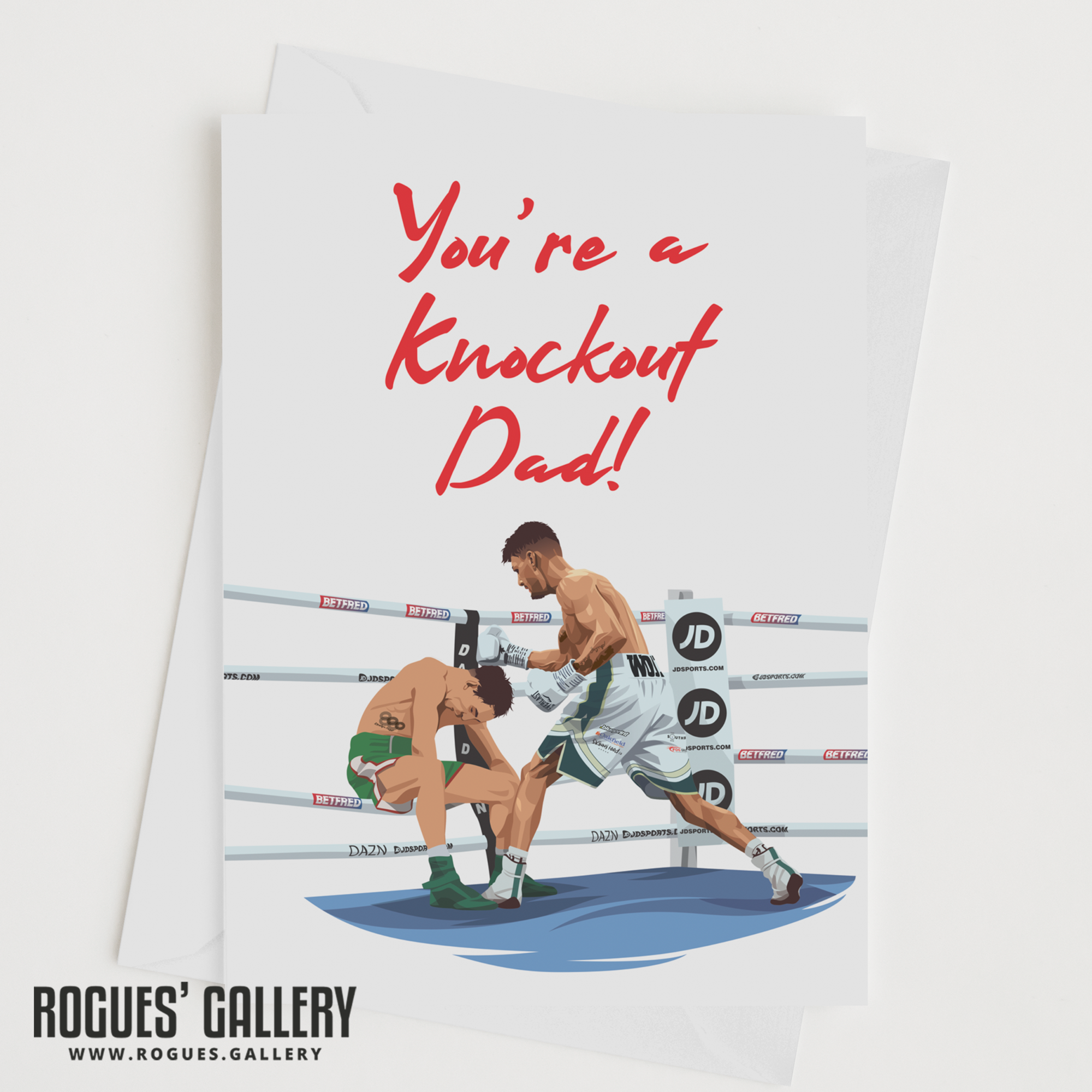 Leigh Wood boxing KO Father's Day card Nottingham
