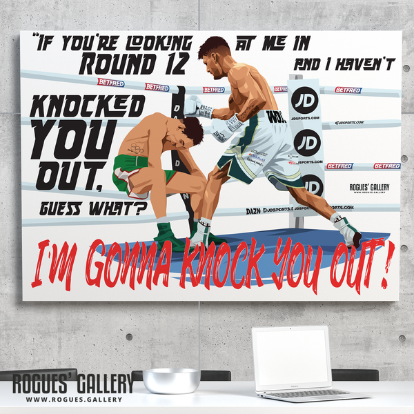 Leigh Wood Nottingham featherweight World Champion quote A0 print