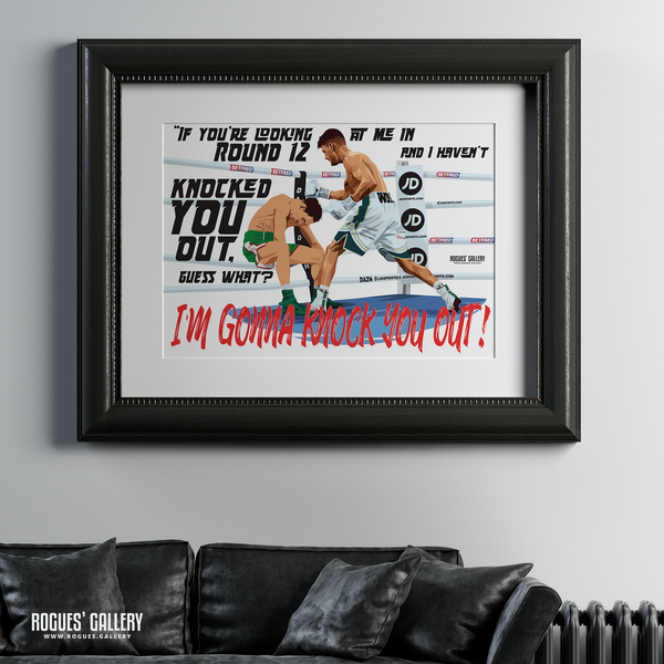 Leigh Wood Nottingham featherweight World Champion quote A2 print