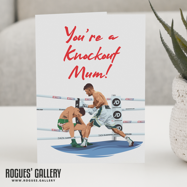 Leigh Wood boxing knockout KO Mother's Day card Nottingham