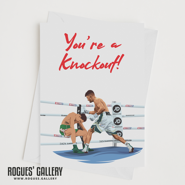 Leigh Wood Knockour boxing champ Valentine's Day card